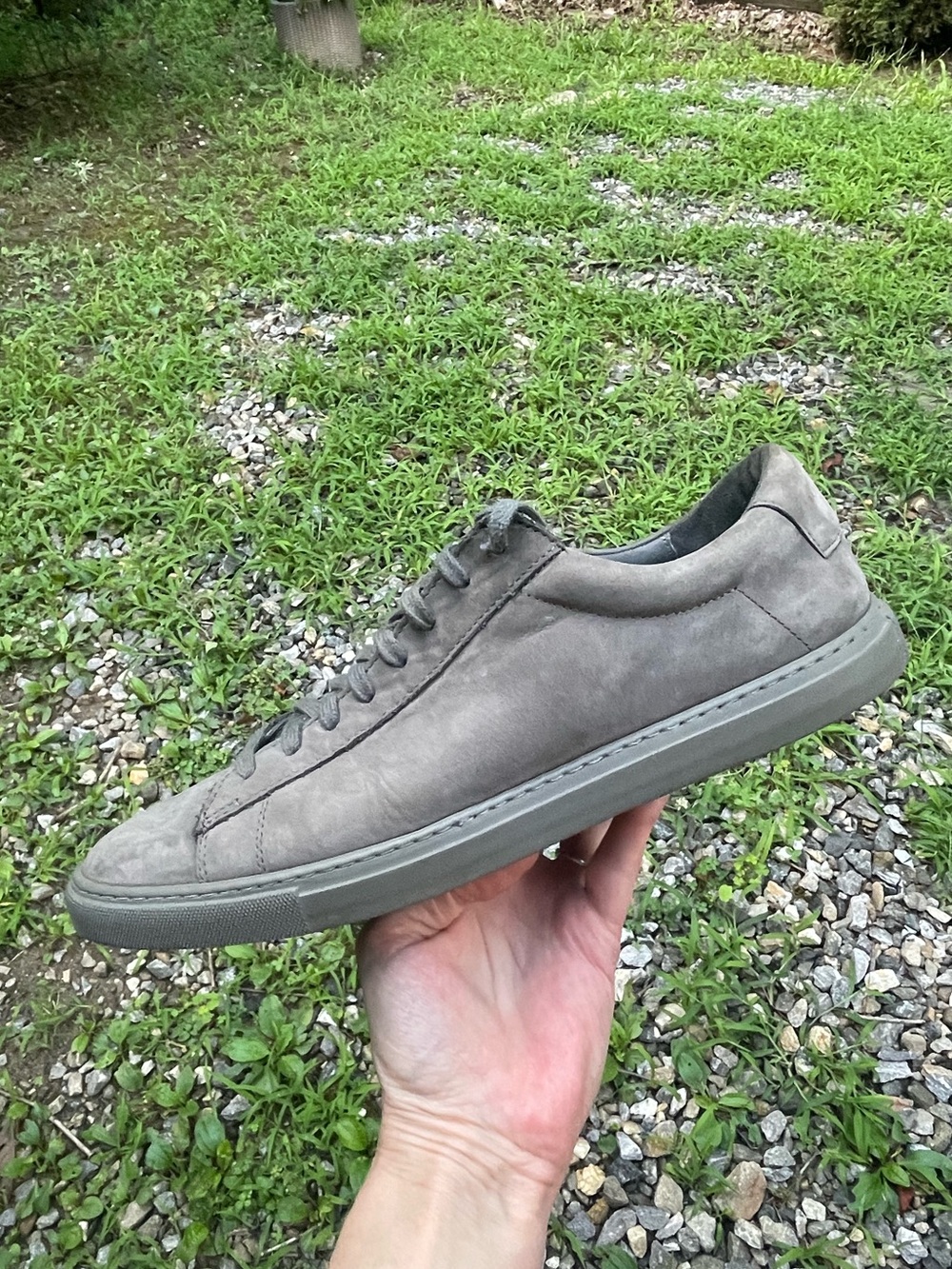 Oliver Cabell Gray Nubuck Leather Sneakers Size 43